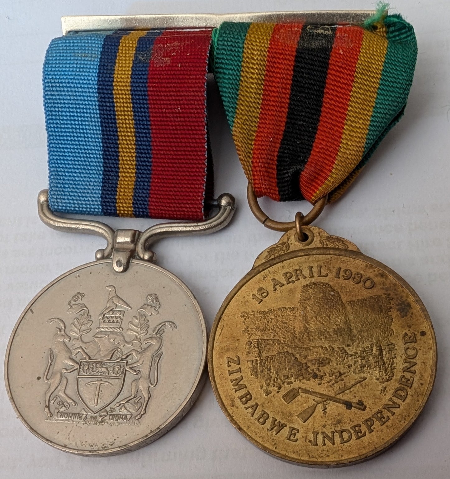 Rhodesian war pair Awarded to female Sgt Gledall-Royal Artillery