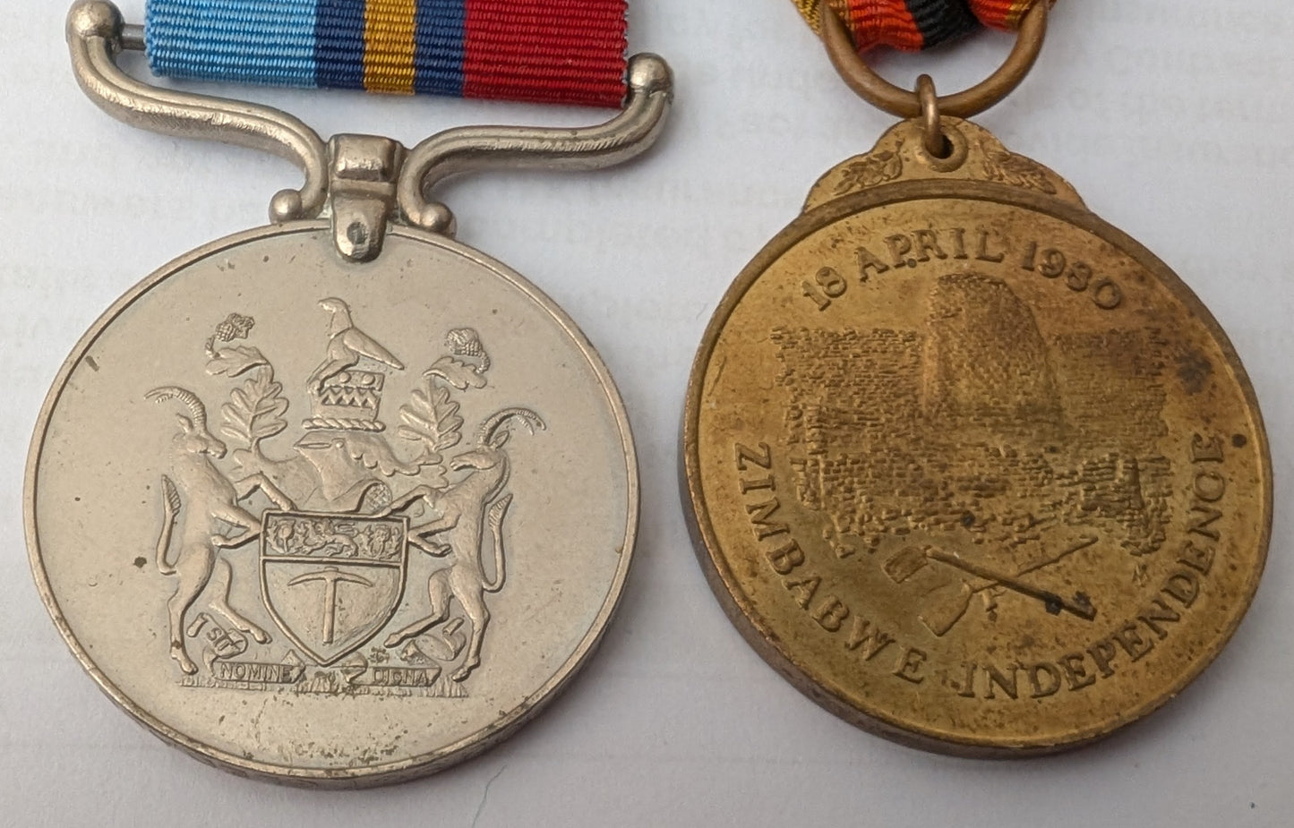 Rhodesian war pair Awarded to female Sgt Gledall-Royal Artillery