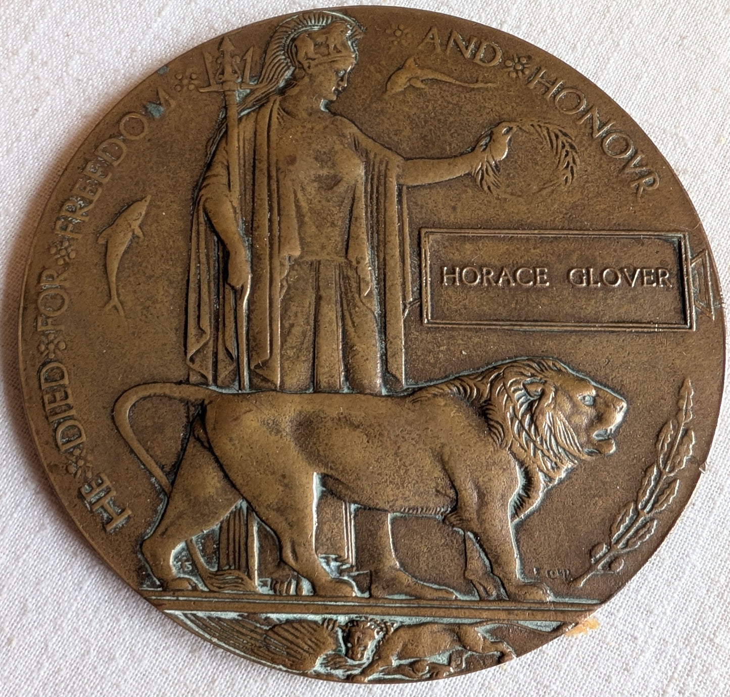 WW1 Death penny/Memorial plaque
