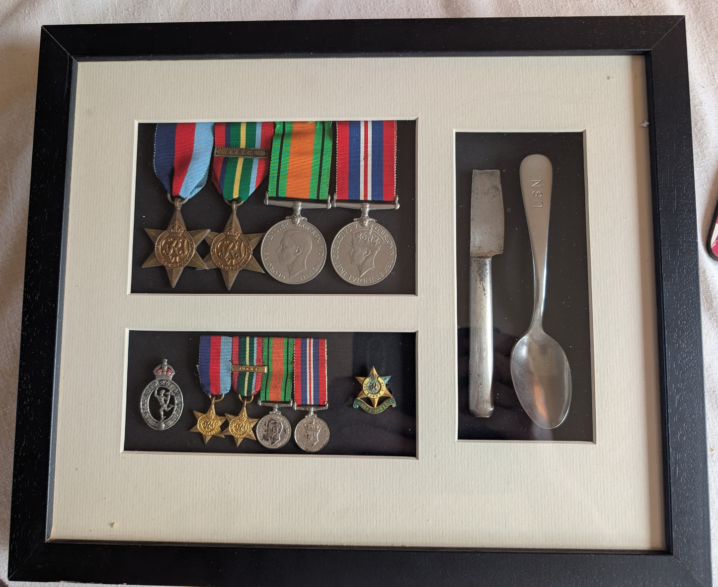 WW2-Burma medal set P.O.W. Japanese Death Railway framed