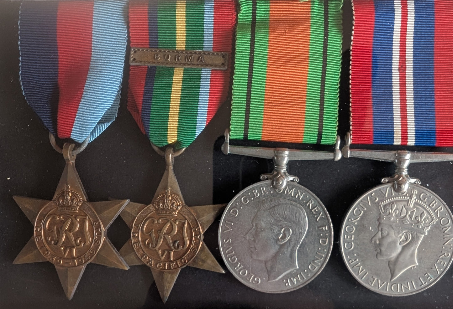WW2-Burma medal set P.O.W. Japanese Death Railway framed