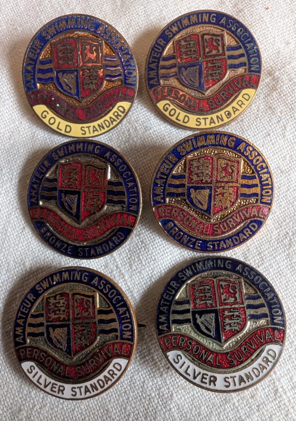 Vintage Swimming & life saving medals & badges