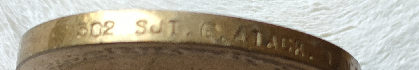 WW1 Victory Medal Killed in Action Serjeant Atack