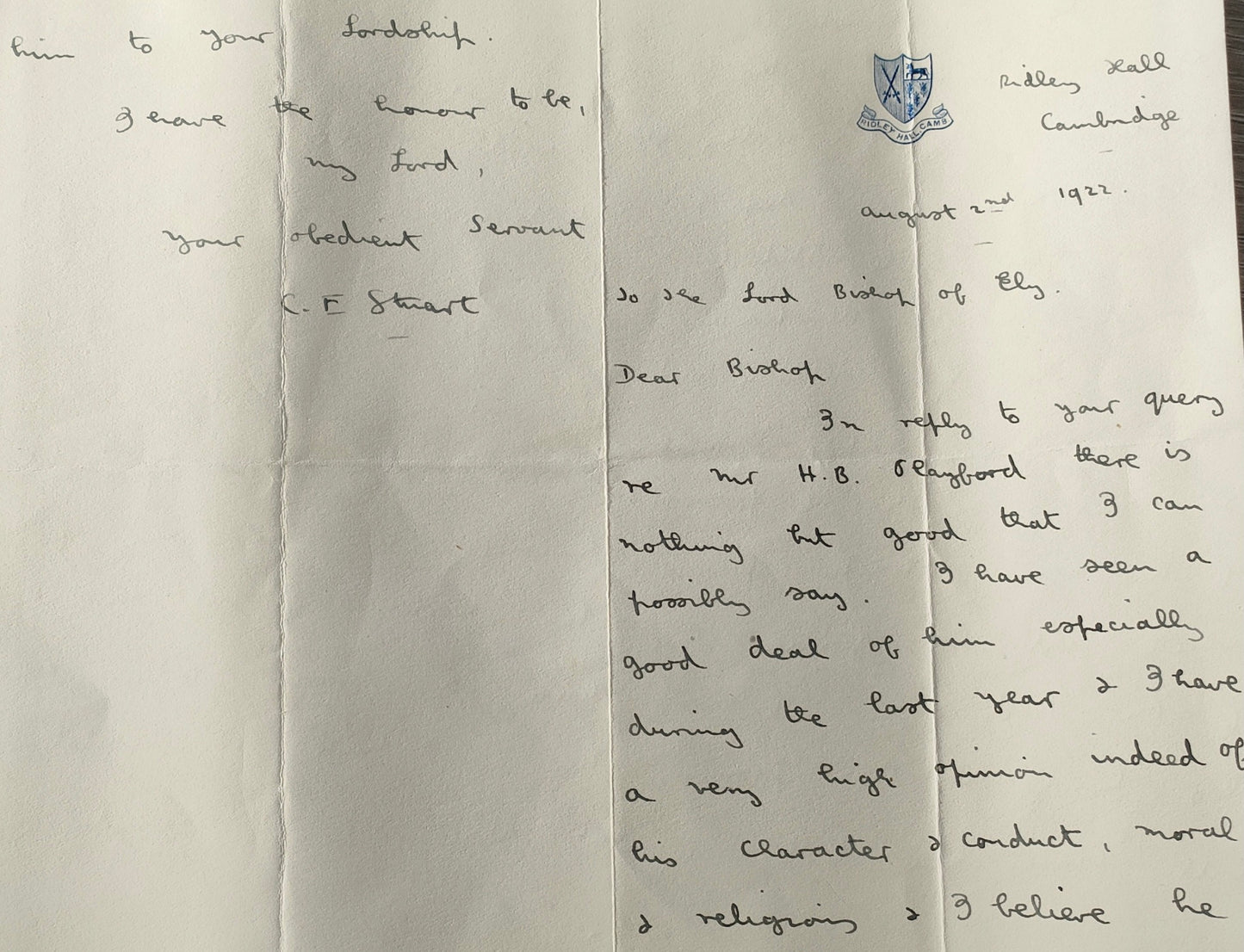 Humphrey Blake Playford famous English rower-Letters