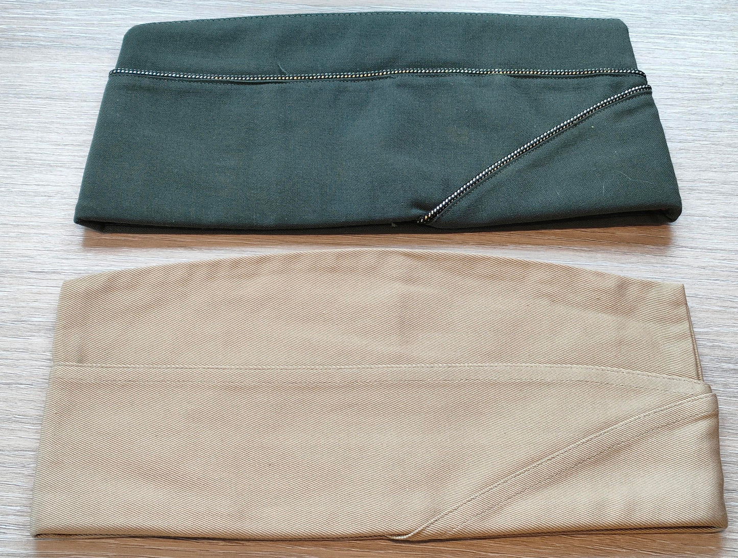 Vietnam War-Vintage US Army garrison caps silver Officers bar