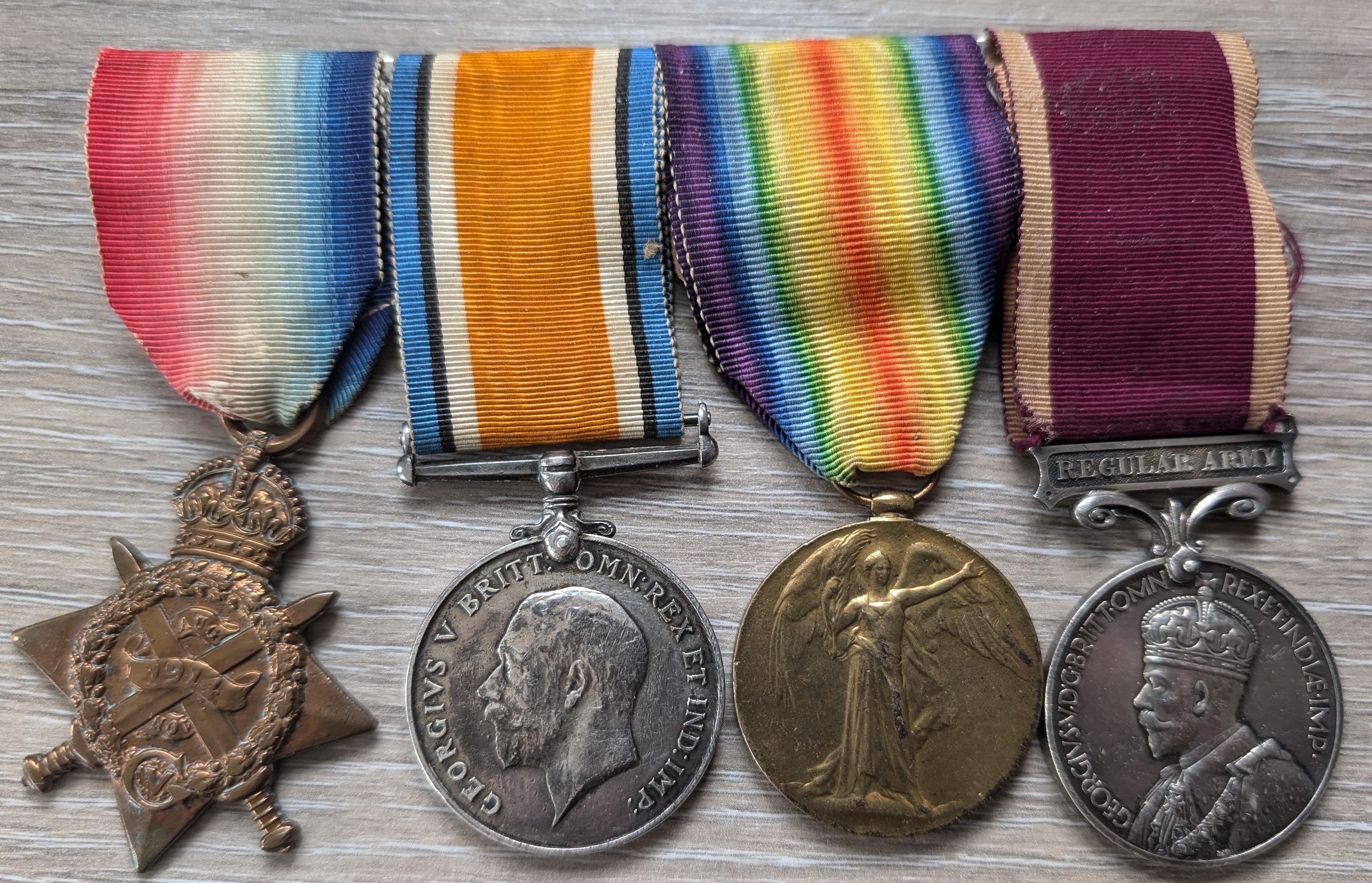 Mons Star Medal set with good conduct medal – Antiques Medals Militaria