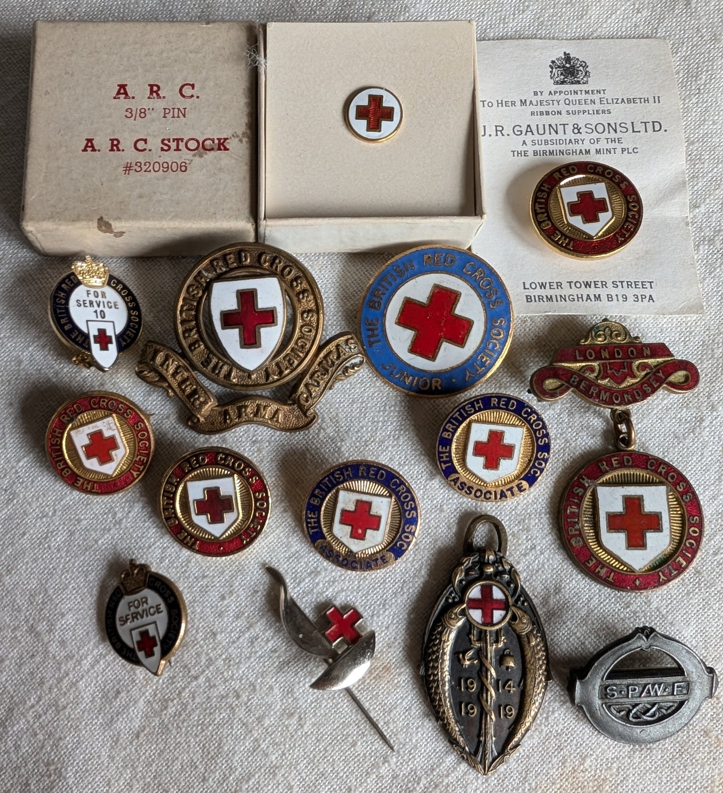 Vintage Red cross badges & medals collection