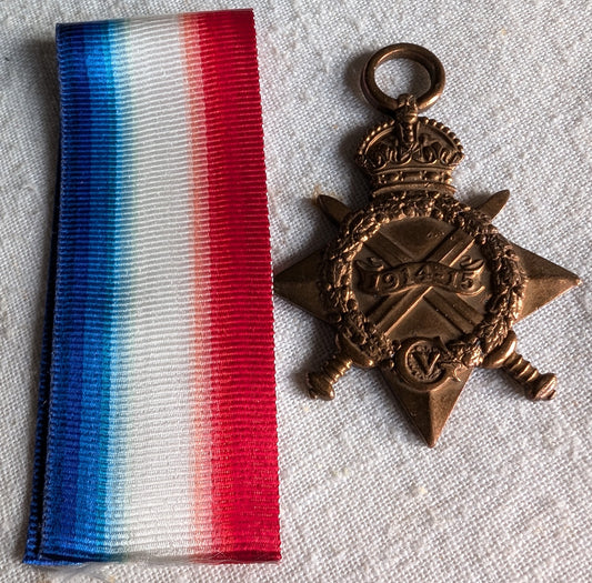 WW1-Star Medal Pte William Stoke Northumberland fusiliers