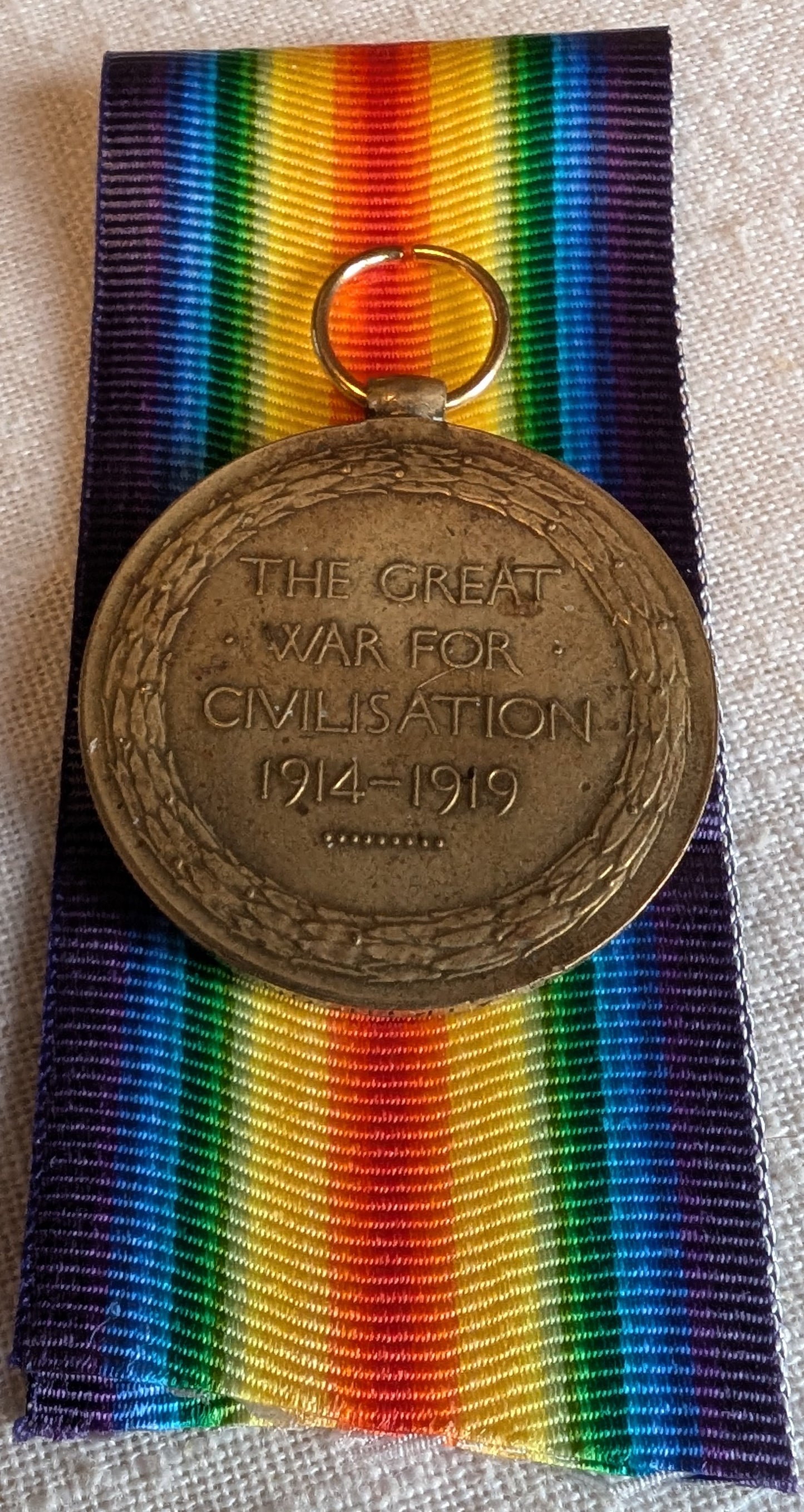 WW1-Officers Victory Medal Lieutenant Bartholomew Royal Navy Reserve