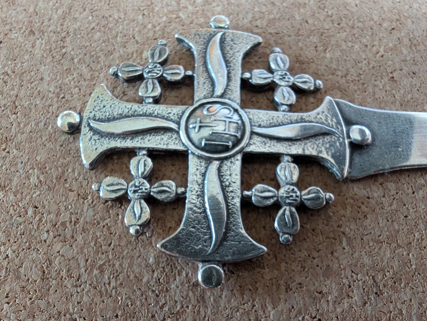 WW2 era Jerusalem Cross Silver letter opener