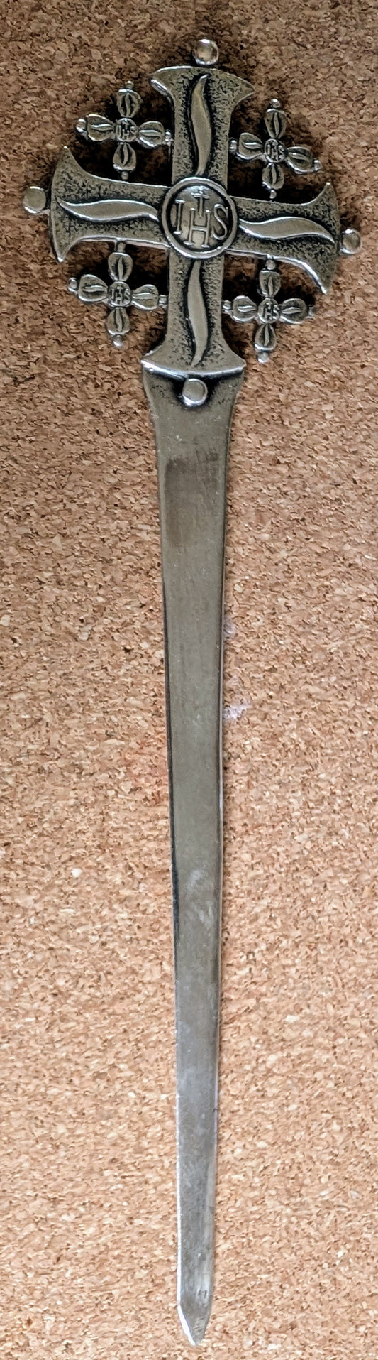 WW2 era Jerusalem Cross Silver letter opener