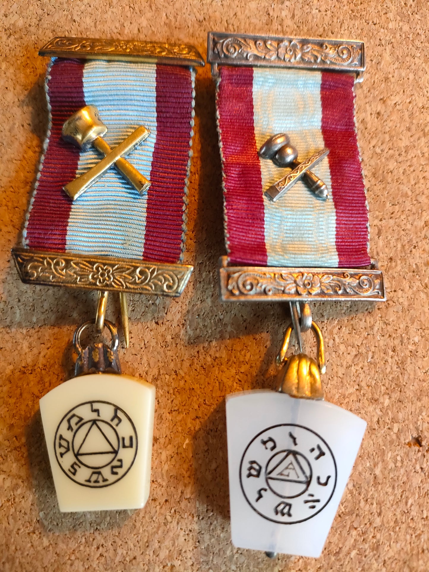 Silver hallmarked Masonic Medals, brooches penny token memorabilia collection