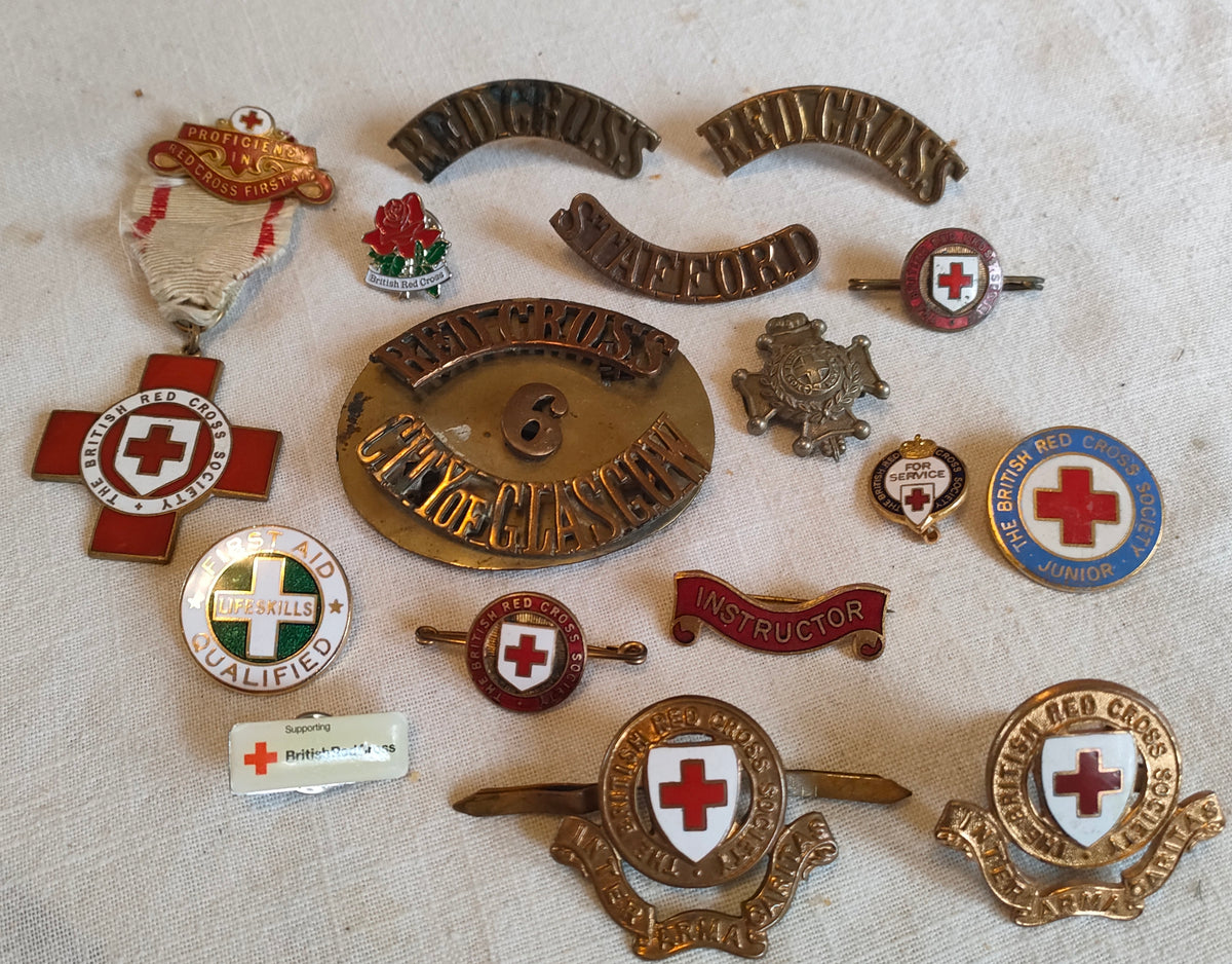 Red cross vintage badges & medal collection