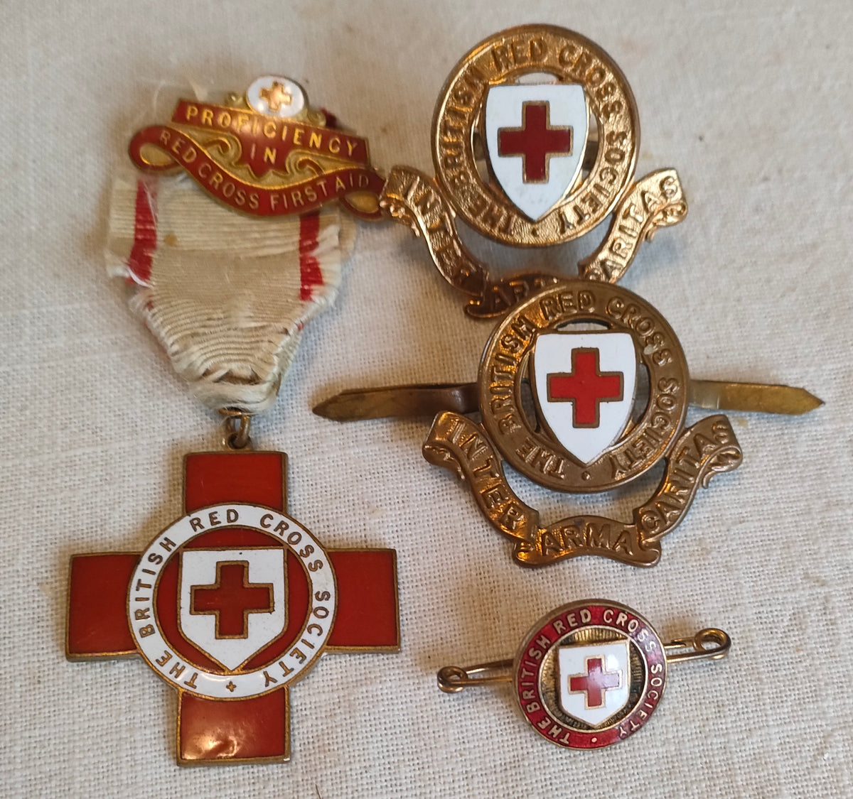 Red cross vintage badges & medal collection