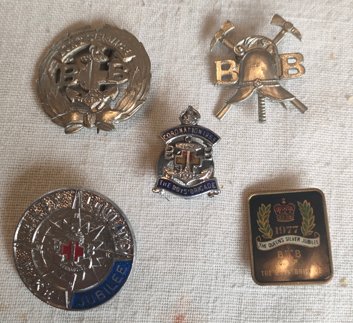 Boys Brigade vintage metal badge collection