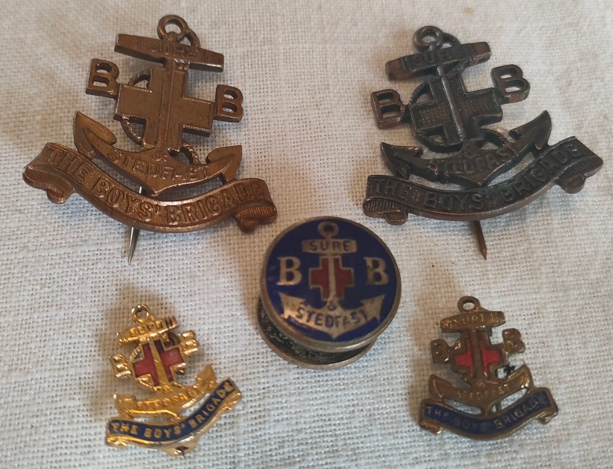 Boys Brigade vintage metal badge collection