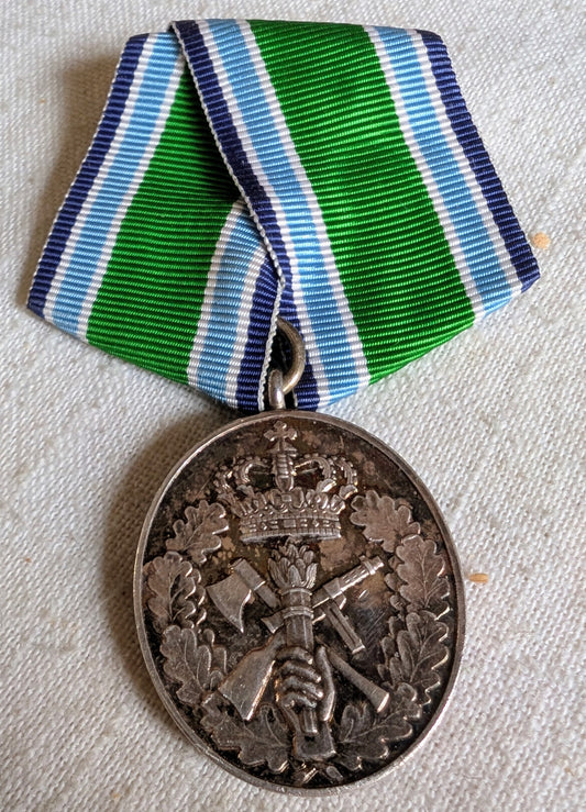 Danish silver 25 years volunteer service in the home guard