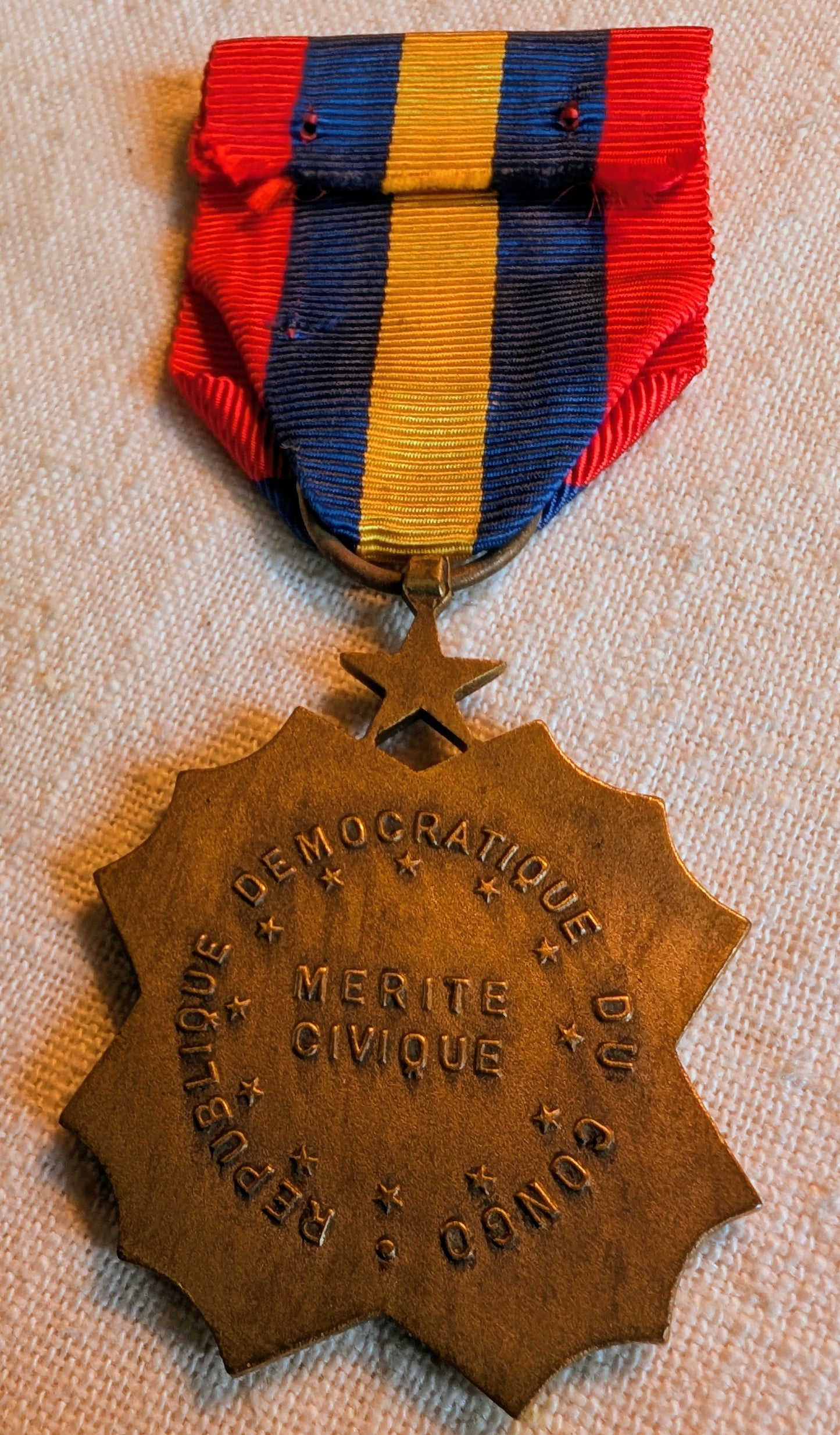 Vintage Zaire Congo Civil 1st class merit medal