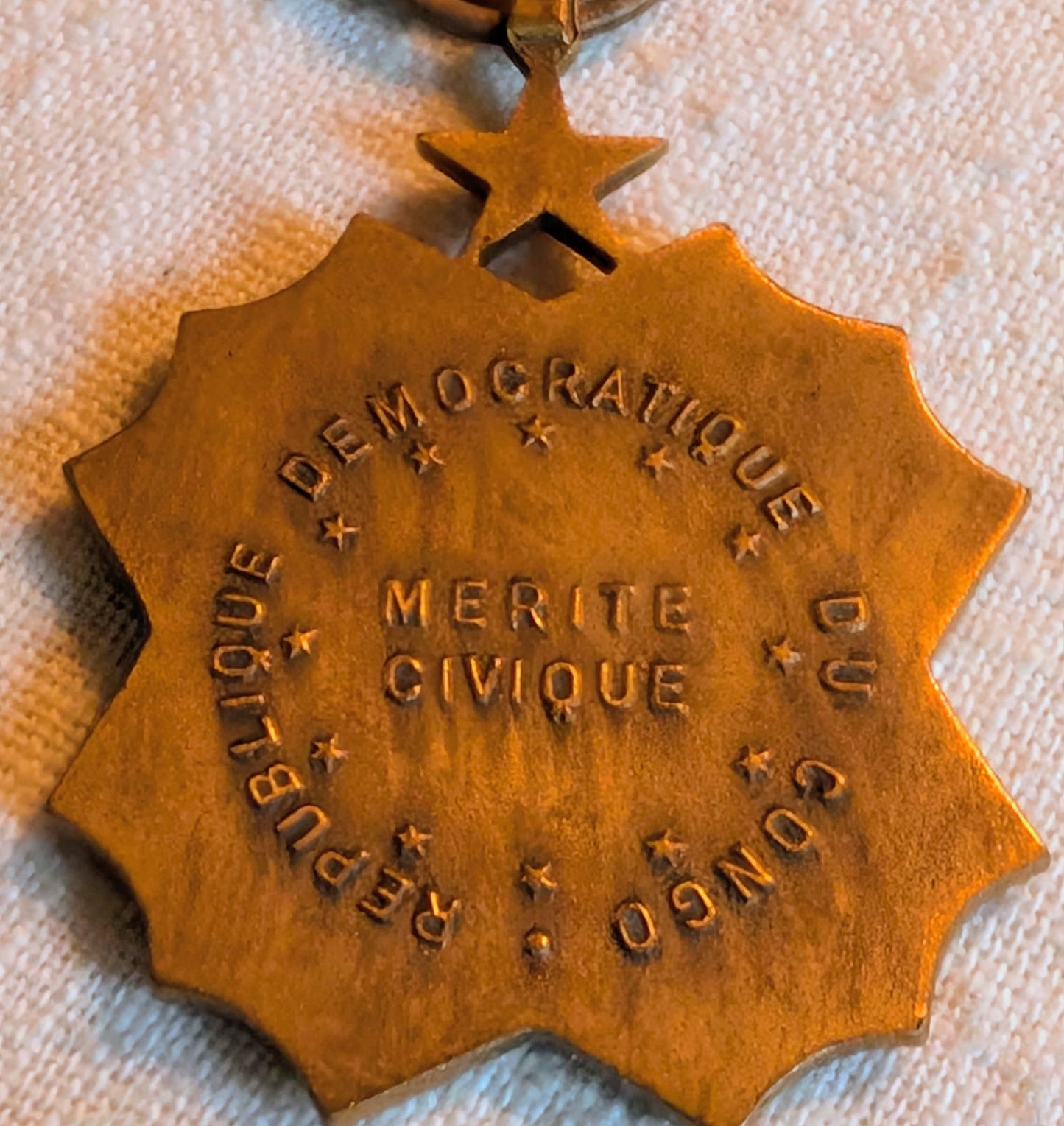 Vintage Zaire Congo Civil 1st class merit medal