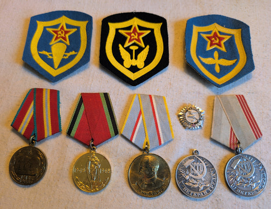 Soviet Russian U.S.S.R. Medals Badges Job lot