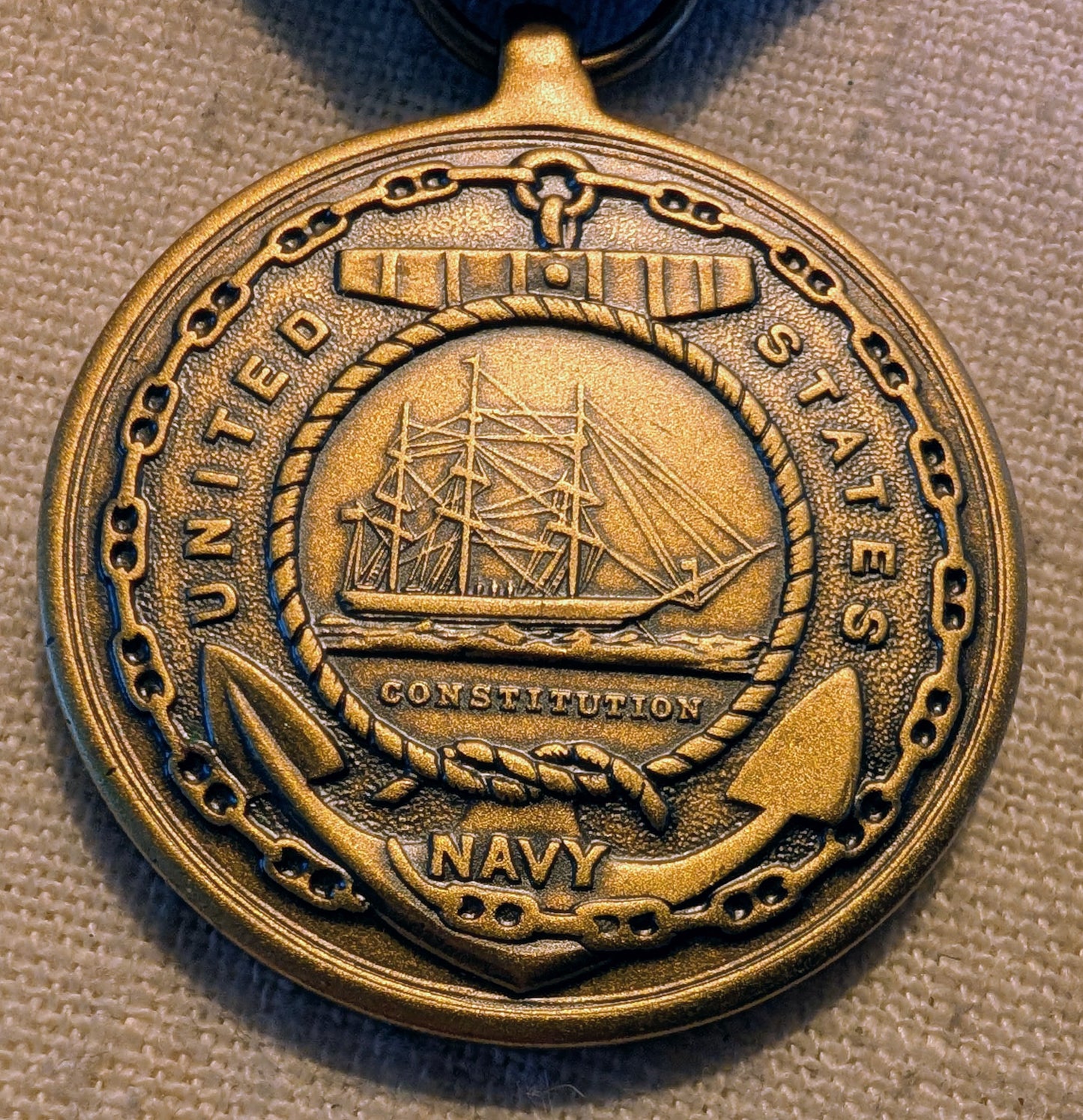 USA National service medal & WW2 US. Navy bronze medal