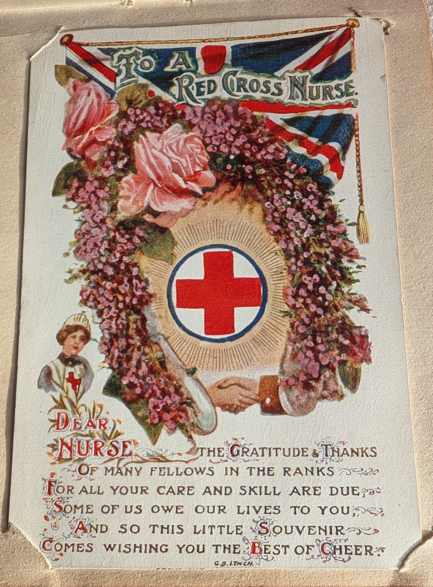 WW1-Red cross nurse Sunny hill hospital autograph book 1916