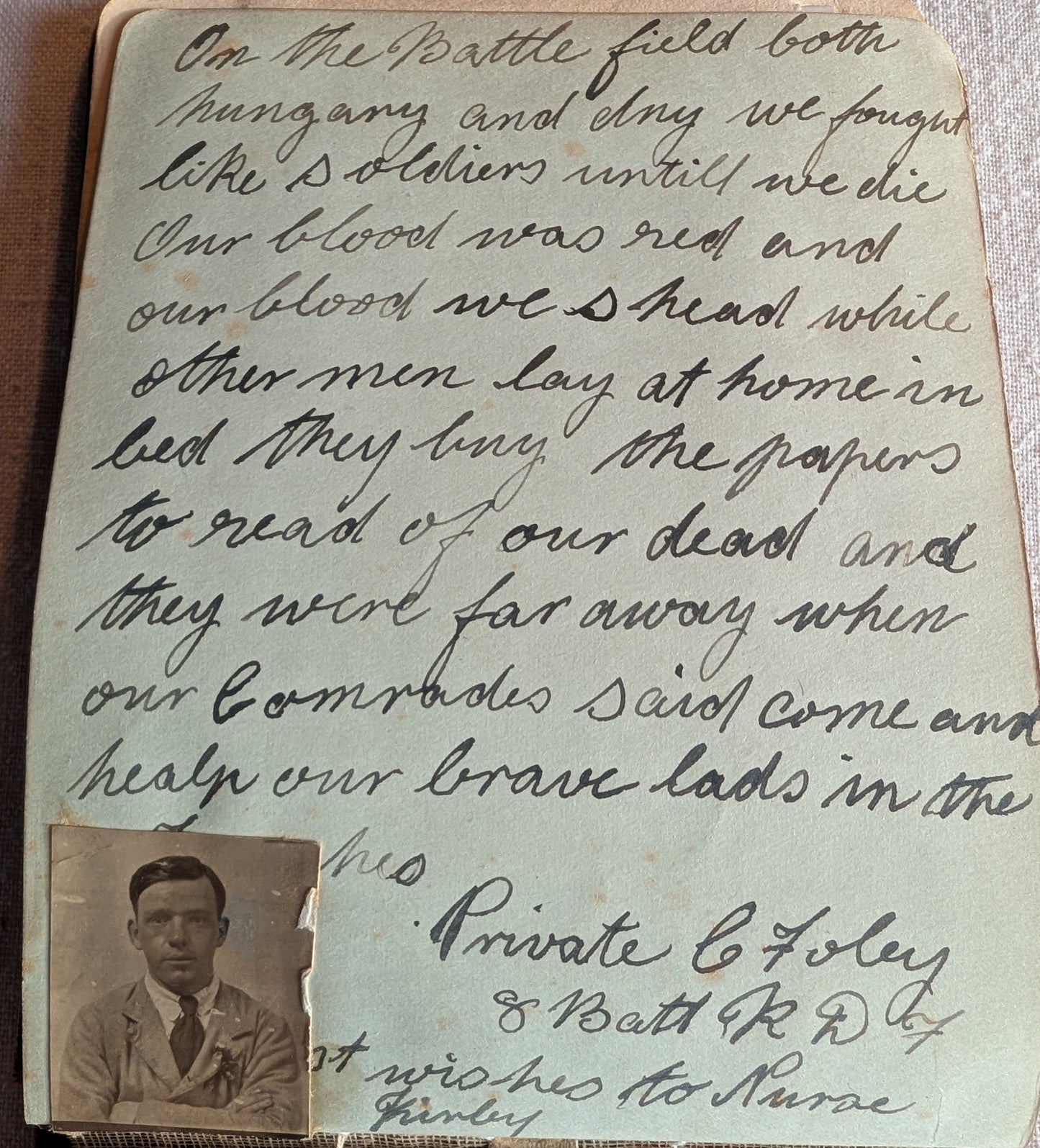 WW1-Red cross nurse Sunny hill hospital autograph book 1916