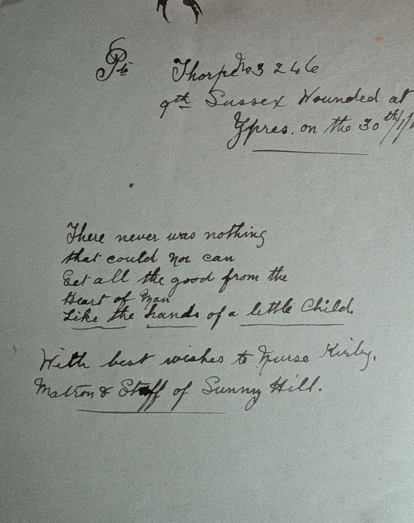 WW1-Red cross nurse Sunny hill hospital autograph book 1916
