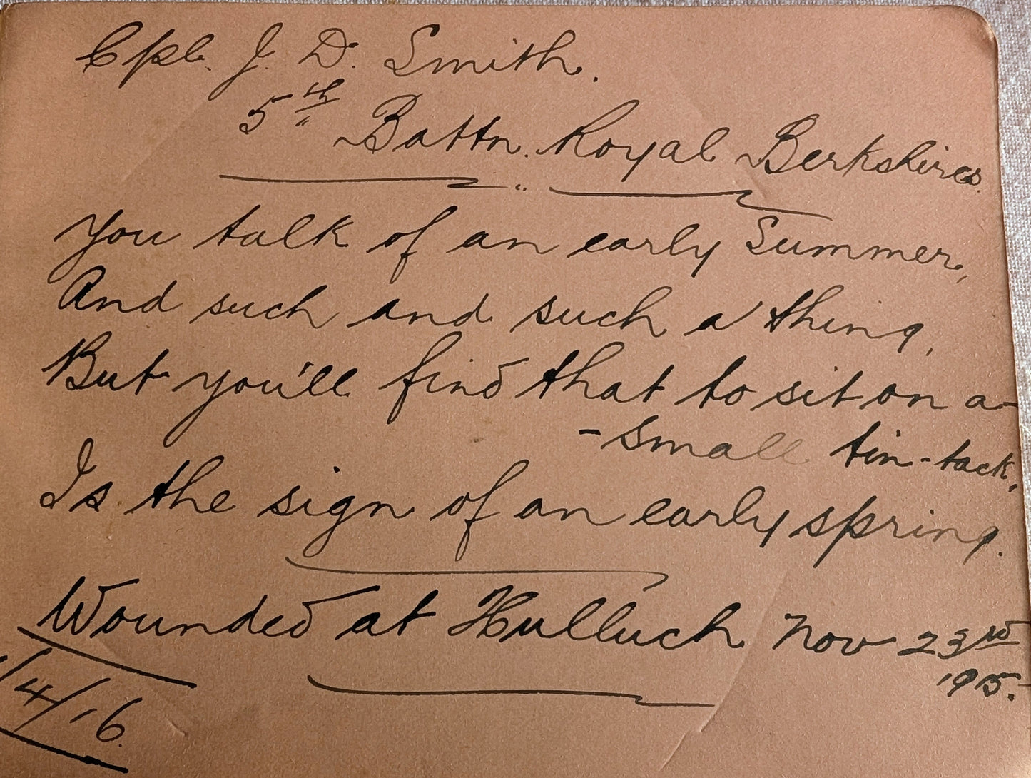 WW1-Red cross nurse Sunny hill hospital autograph book 1916