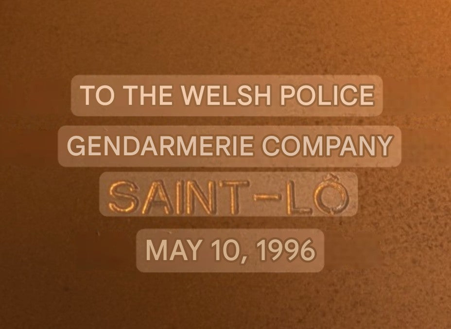 Large bronze Gendarmerie legion departmental of lower Normandy