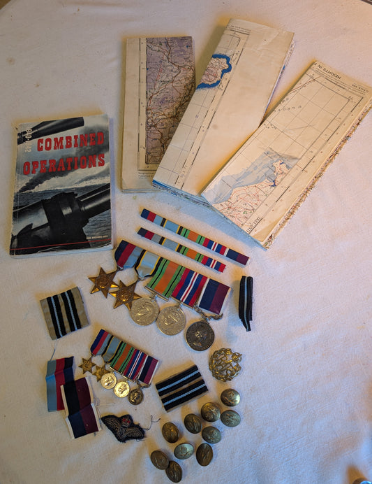 WW2-Air crew Europe star medal set plt off E.Snowden RAF