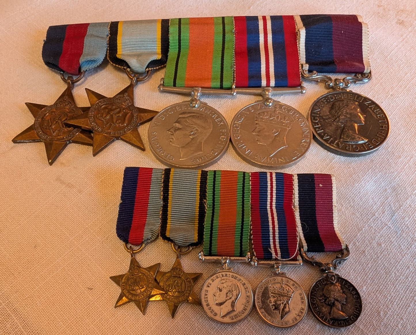 WW2-Air crew Europe star medal set plt off E.Snowden RAF