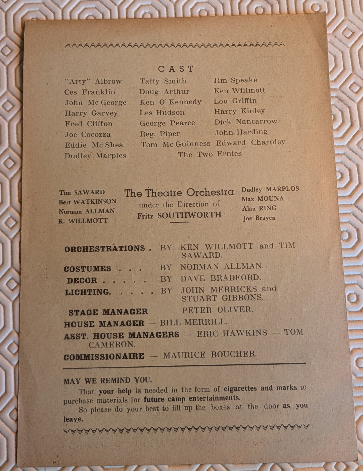 Entertainment programme at Stalag XVIII-A POW camp ww2