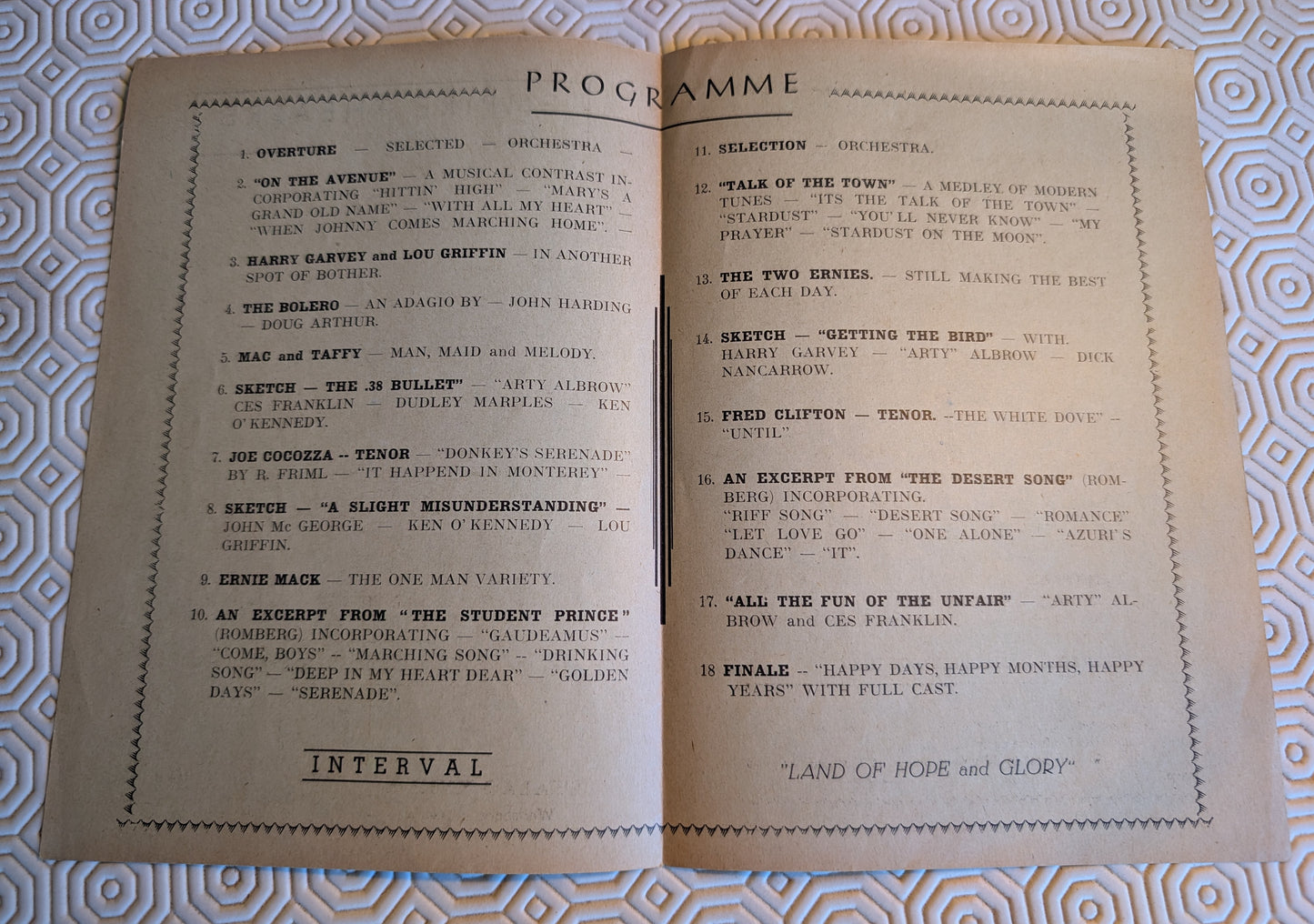 Entertainment programme at Stalag XVIII-A POW camp ww2