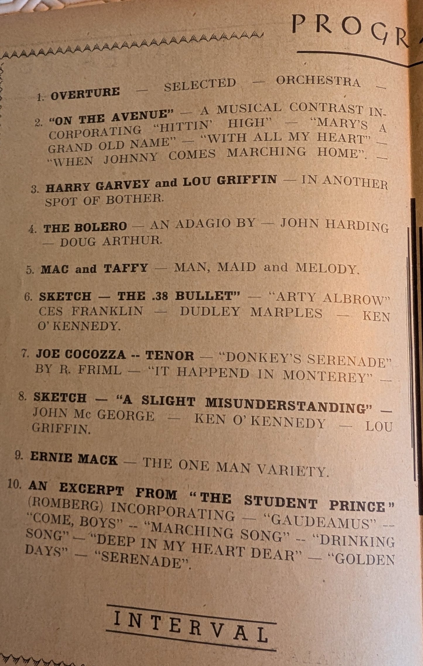 Entertainment programme at Stalag XVIII-A POW camp ww2