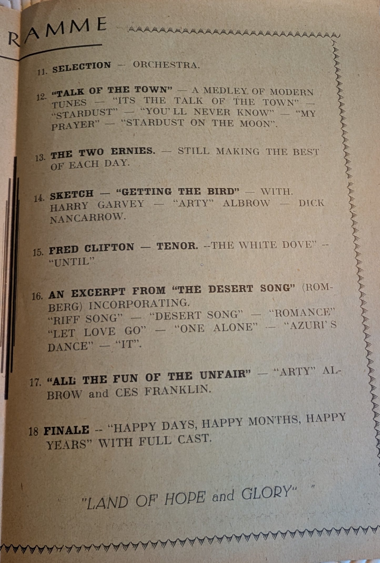 Entertainment programme at Stalag XVIII-A POW camp ww2