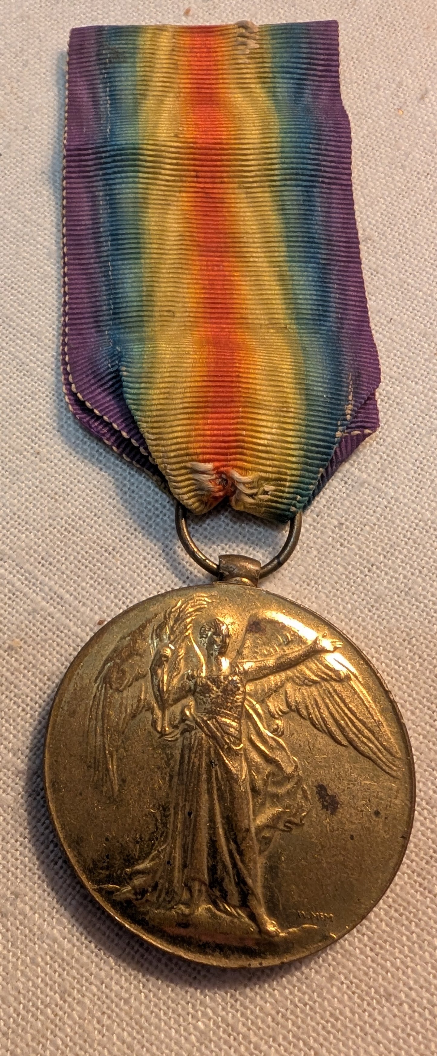 WW1-Victory Medal pte Bert J Weedon 46751 Rifle Brigade