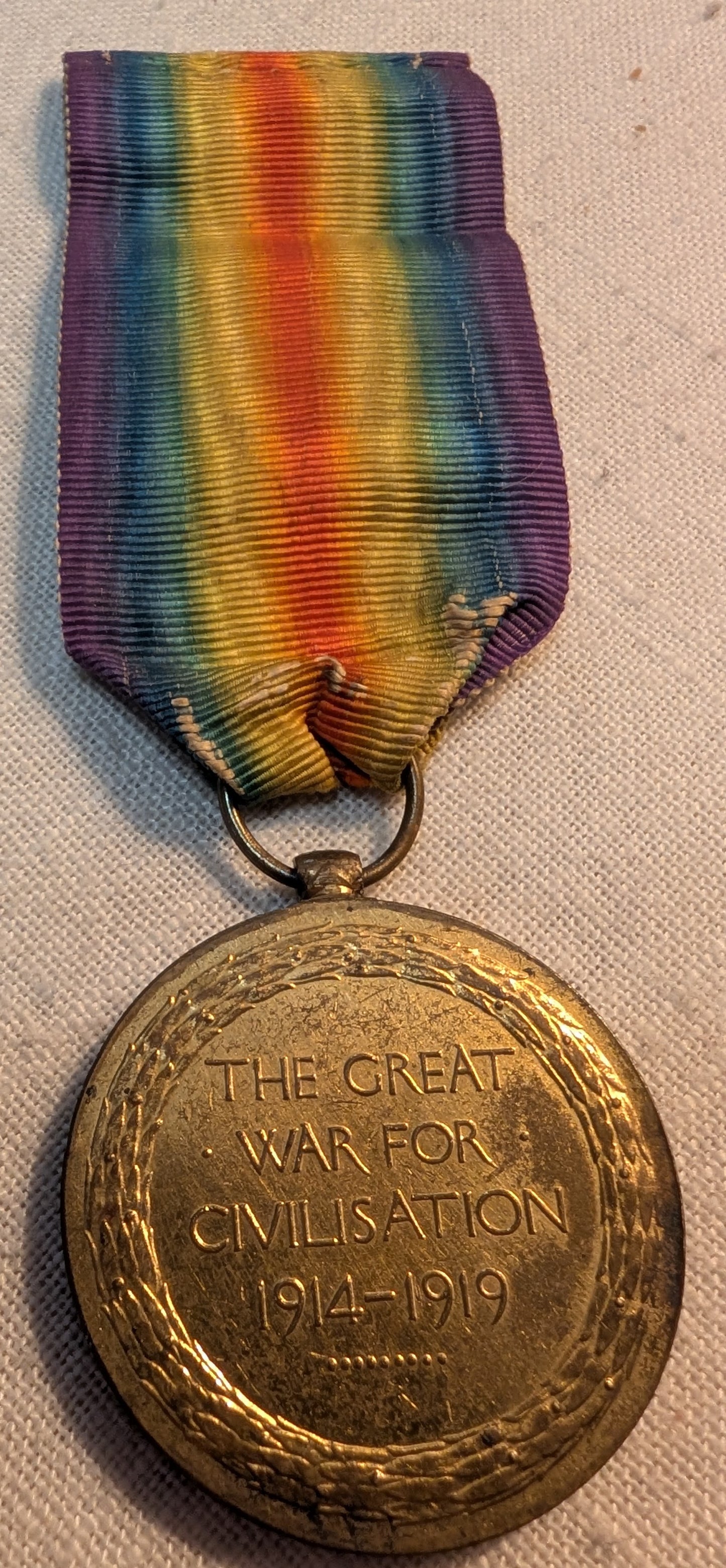 WW1-Victory Medal pte Bert J Weedon 46751 Rifle Brigade