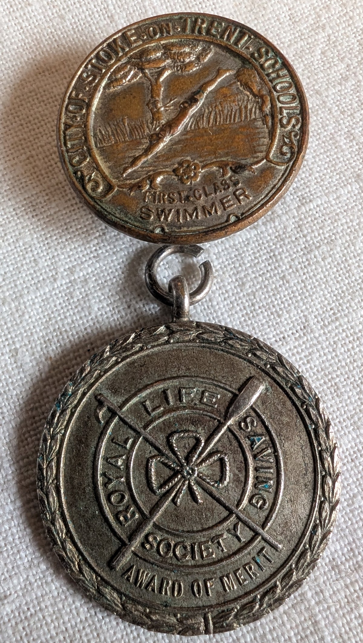 Vintage Swimming & life saving medals & badges