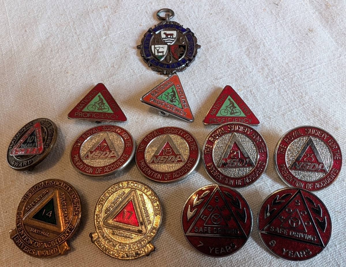 Motorized Safe driving & Cycling awards badges Medal