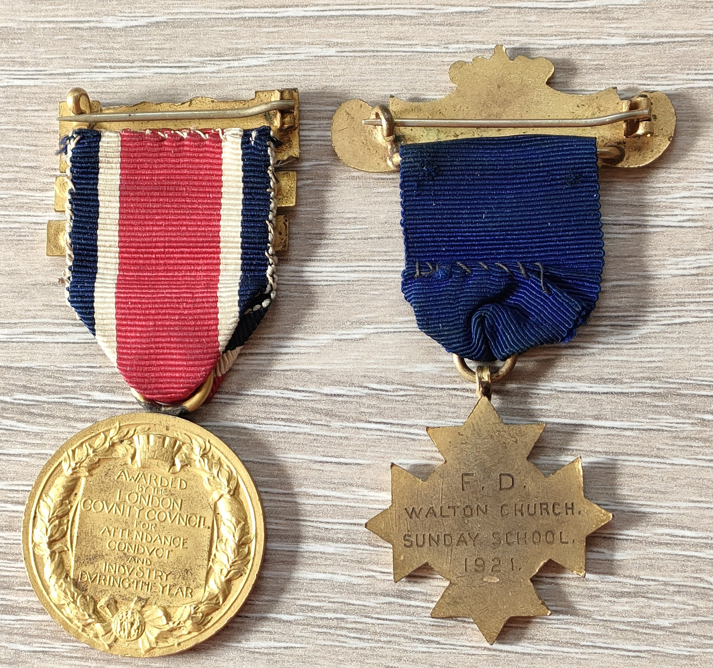 Kings medal & Sunday school medal