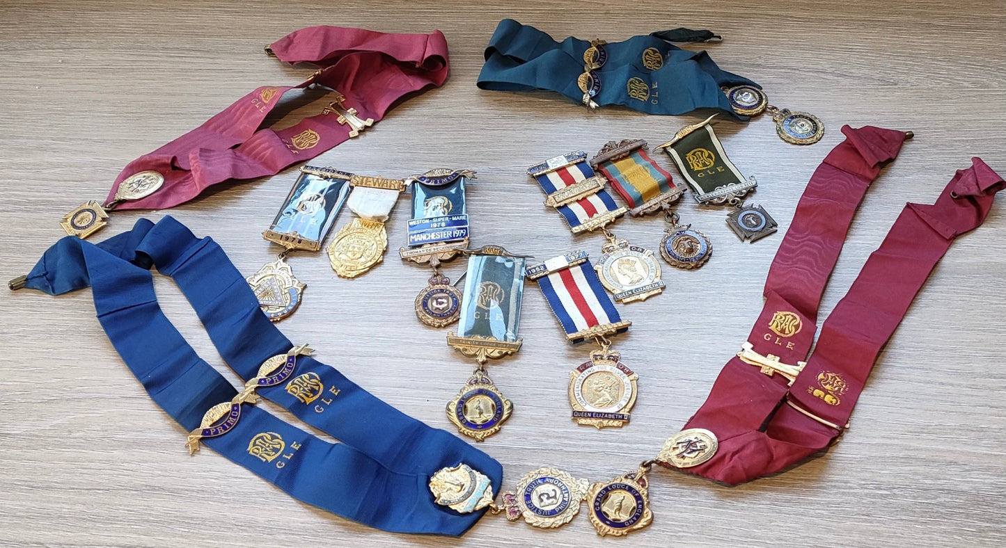 Masonic jewels medals memorabilia-Job lot