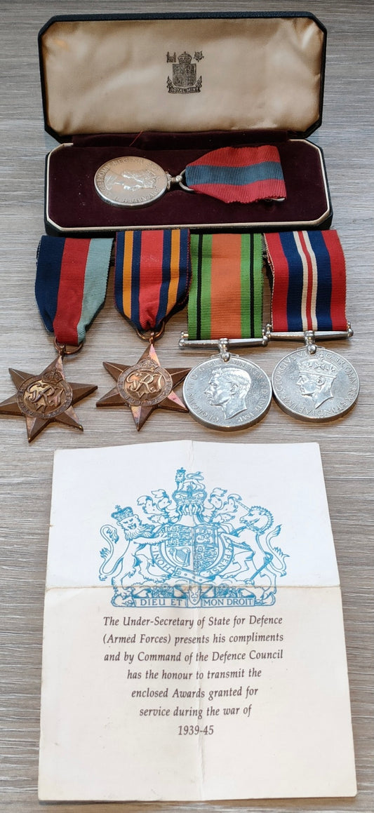 WW2- Late issue medal group & Imperial service medal