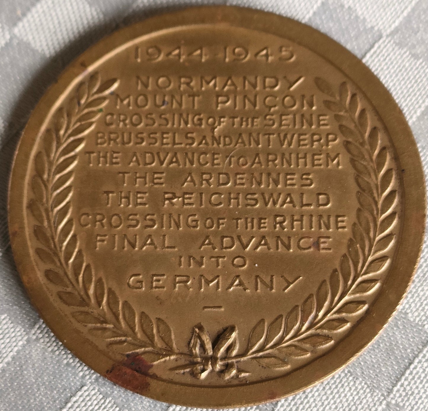 WW2-Belgium XXX Corps Medal Commemorating Final Advance into Germany