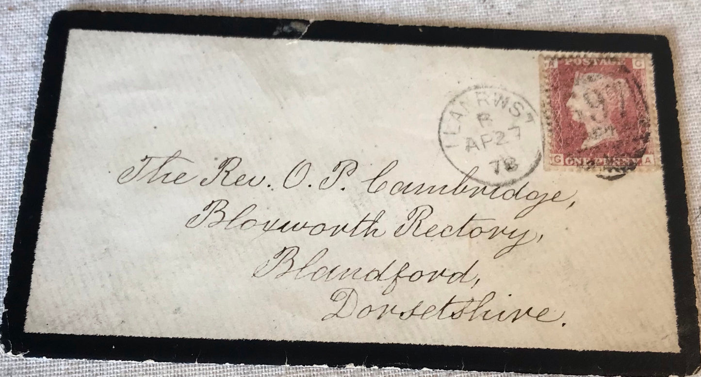 John Blackwall letter-Friend of Charles Darwin