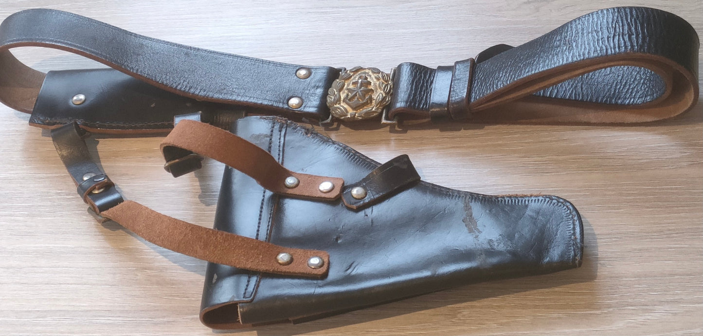 Russian Navy Senior Officer's Belt & Holster with Socialist Medals