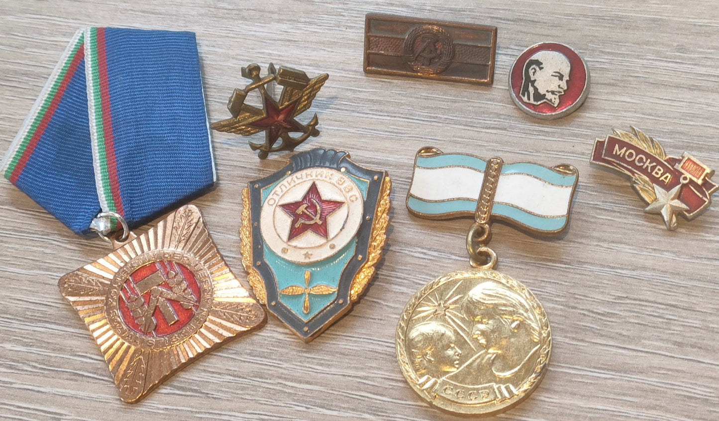 Russian Navy Senior Officer's Belt & Holster with Socialist Medals