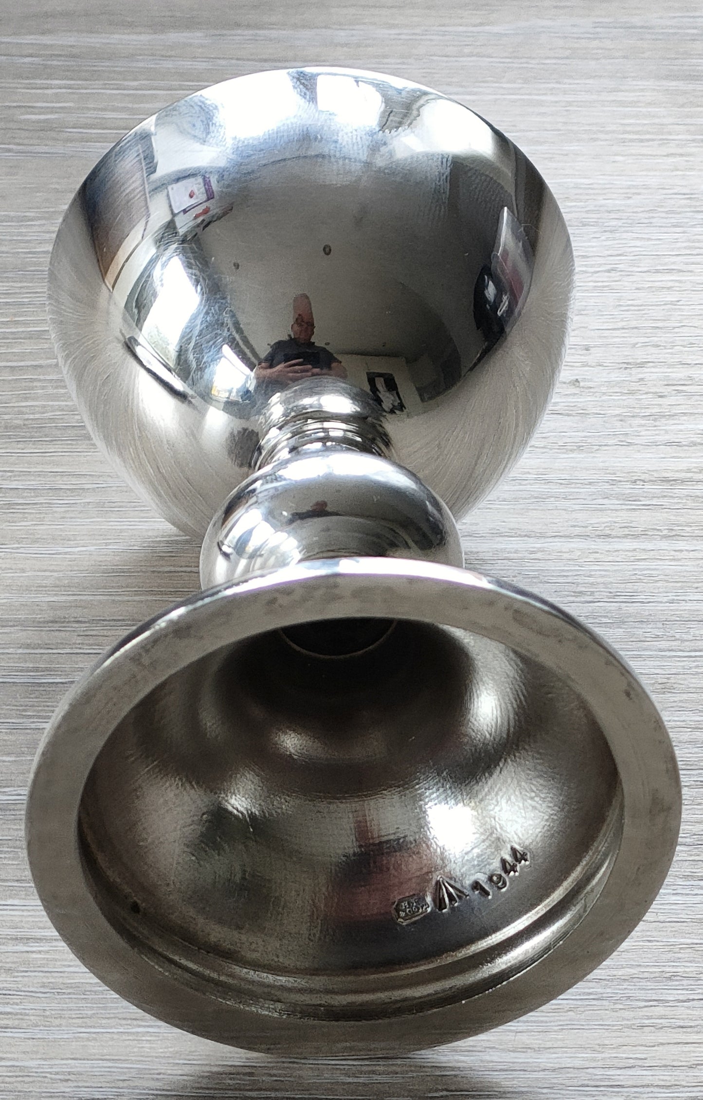 WW2-Military Silver Plated Chalice with photo of Army Chaplin