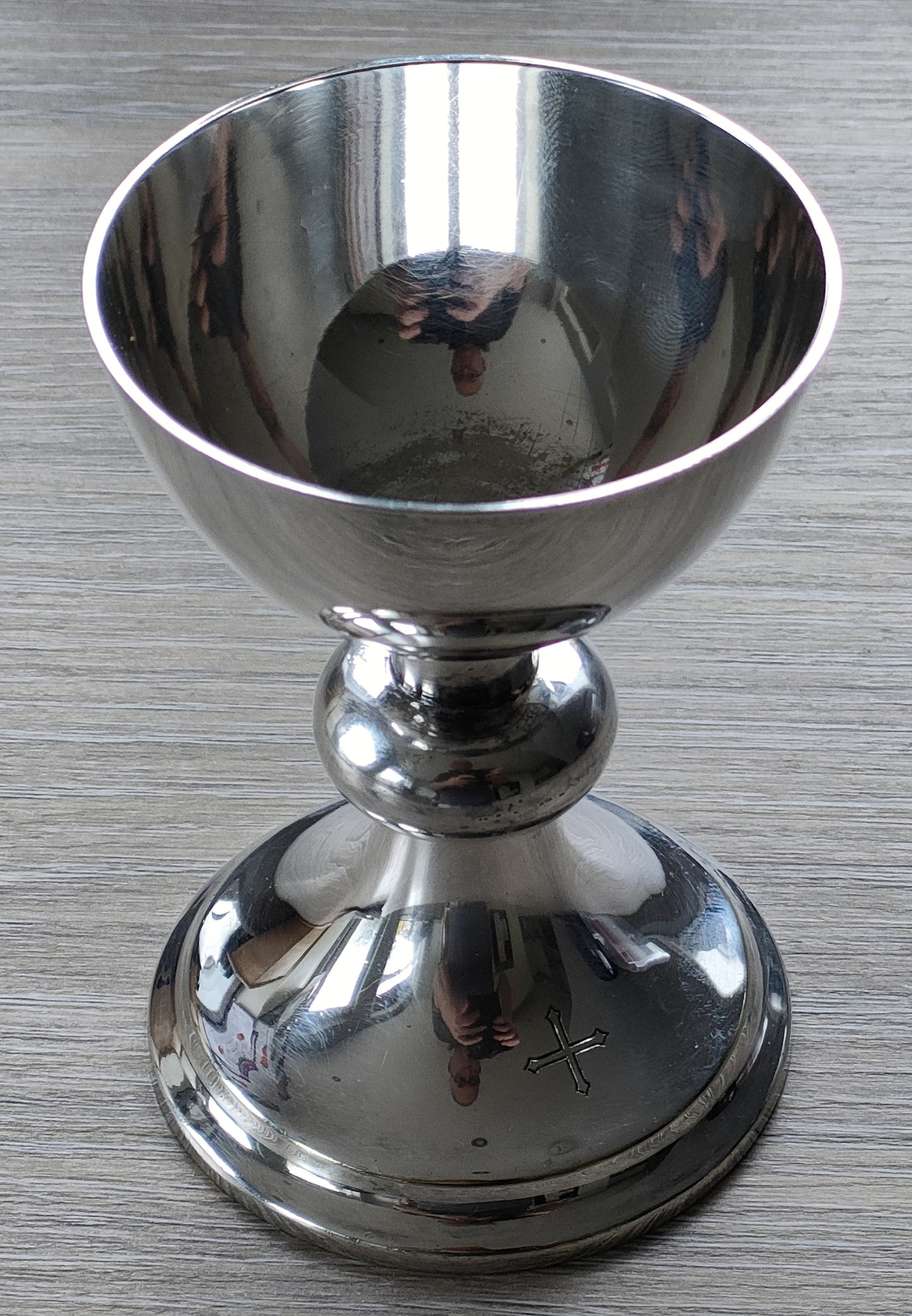 WW2-Military Silver Plated Chalice with photo of Army Chaplin