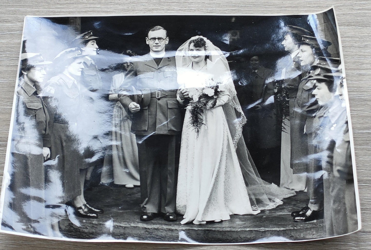 WW2-Military Silver Plated Chalice with photo of Army Chaplin